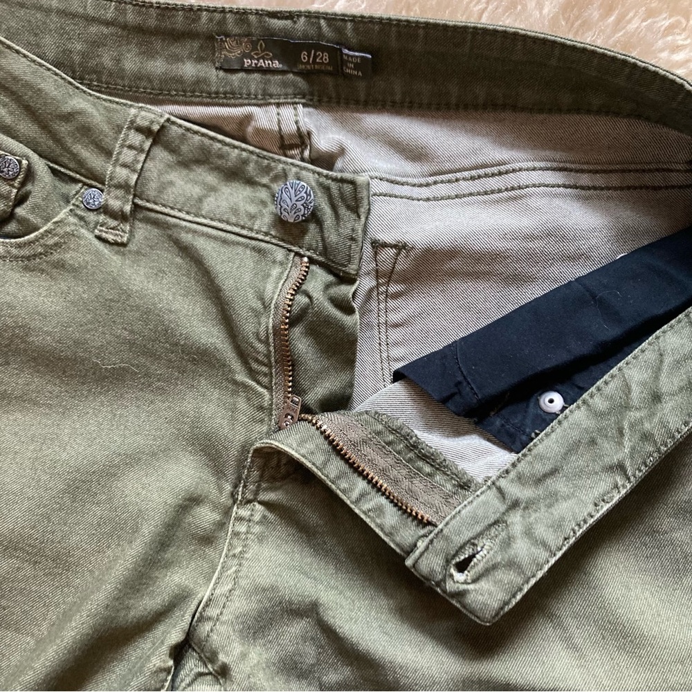 PRANA Kayla forest green Stretch Skinny Jeans mid rise - Picture 9 of 9